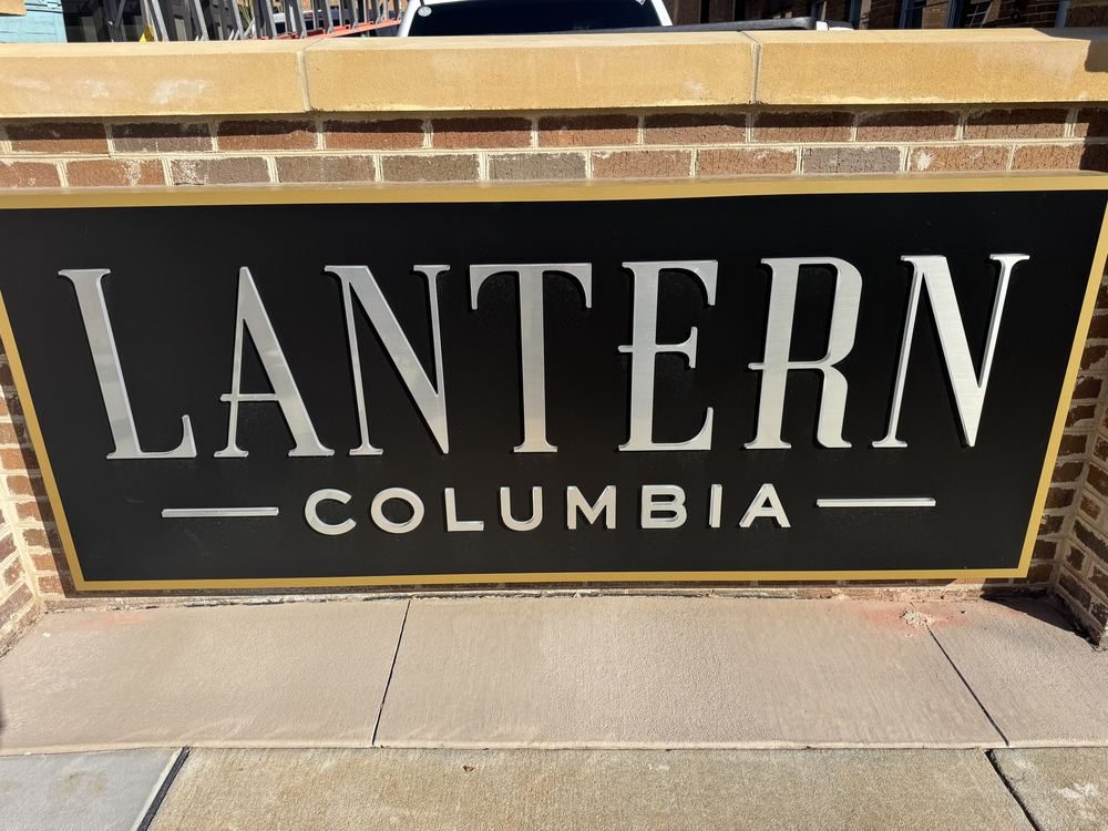 Commercial signage finish at The Lantern in Columbia, SC