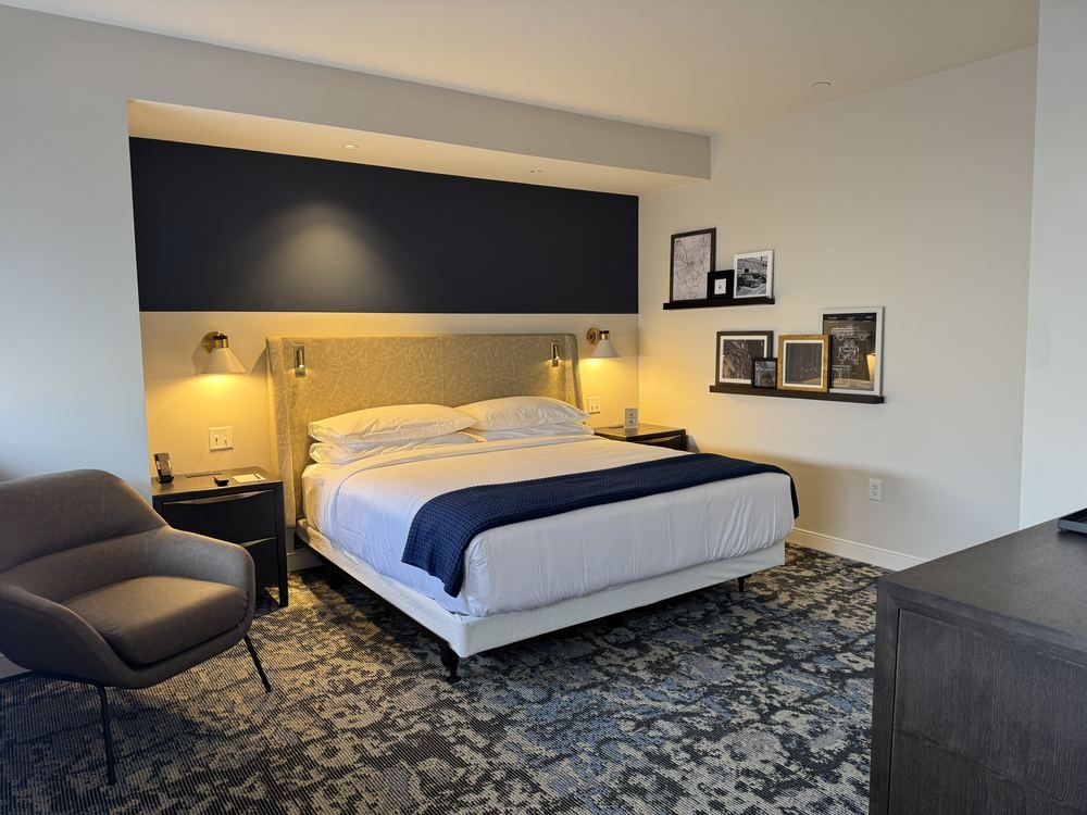 Finished hotel room interior with specialty finishes by ECHERER