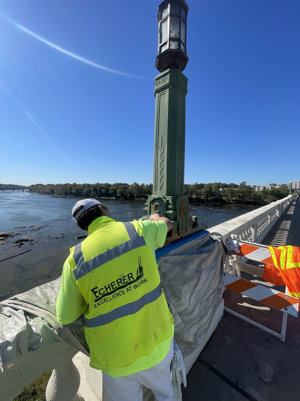 Bridge exterior painting and protective coating